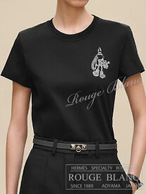 エルメス　2025 A/W　Tシャツ　”カルトゥッシュ”　ブラック　#36　タグ付 【新品】HERMES Printed straight T-shirt Black 【NEW】