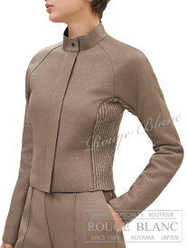 エルメス　2023 A/W　ニットミックス レザージャケット　エトゥープ　#36　タグ付　【新品】 HERMES Mixed knit jacket Etoupe 【NEW】