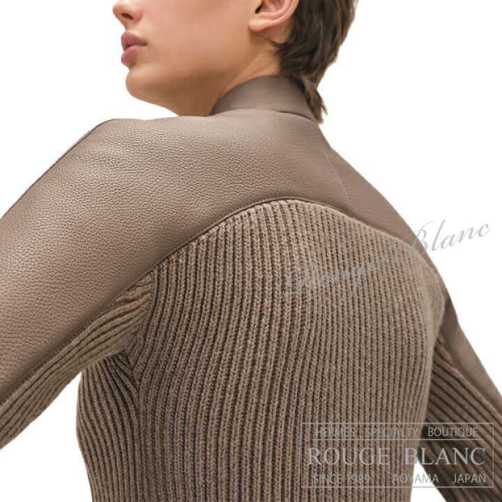楽天市場】エルメス 2023 A/W ニットミックス レザージャケット 
