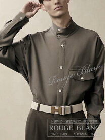 エルメス　2024 A/W　メンズ　ウールシャツ　ブルゾン　カーキ　#39　タグ付【新品】HERMES Men's Wool Shirt Blouson Khaki【NEW】