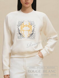 エルメス　2025 A/W　ラグランスリーブ　スウェット　トレーナー　”デッラ・カヴァッレリア”　ブランカッセ　#36　タグ付　【新品】 HERMES Sweatshirt "Della Cavalleria" Blanc casse 【NEW】