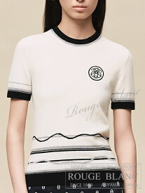 エルメス　2026 S/S　カシミア　ショートスリーブニット　“エクスリブリス”　ブランナークル　#38　タグ付【新品】HERMES Short Sleeve Knit “Exlibris” Blanc nacre【NEW】