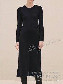 エルメス　2024 A/W　カシミア　ロングニットワンピース　ブラック　#34　タグ付【新品】 HERMES Cashmere Long Knit Dress【NEW】