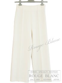エルメス　ワイドパンツ　センタータック　ブランカッセ　#36　タグ付　【新品】 HERMES Pantalon Cropped Blanc casse 【NEW】