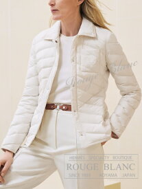 エルメス　2024 A/W　キルティングオーバーシャツ　ブルゾン　ジャケット　ブランナクレ　#34　タグ付　【新品】HERMES Quilted jacket Blouson Blanc nacre 【NEW】