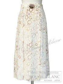 エルメス　2023 A/W　スカート　”ド・レ・ブックル”　バックル付　ブランナチュレル　#34　タグ付　【新品】 HERMES Skirt ”Do Re Boucles” Blanc nacre 【NEW】