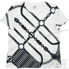 エルメス　2025 S/S Tシャツ　”コーチング・リミックス”　ホワイト×ブラック　#36　タグ付 【新品】 HERMES T-shirt "Coaching Remix" White×Black【NEW】