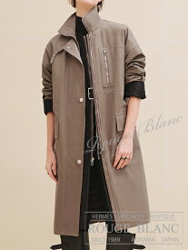 エルメス　2024 A/W　トレンチコート　2WAY　ベルト付　グレー/エトゥープ　#34(9号位)　タグ付 【新品】HERMES Trench Coat Gray/Etoupe【NEW】