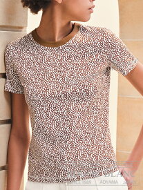 エルメス　2024 S/S　マイクロTシャツ　”ナウサ・シェーヌ”　マロンアルザン　#34　タグ付 【新品】HERMES Micro T-shirt "Naoussa Chaine" marron alezan 【NEW】