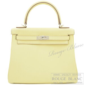 �y�G�����X/�P���[25�P���[/�o�[�L��/HERMES�z�G�����X�@�P���[25�@���D���@�W���[�k�~���g���@�X�C�t�g�@�V���o�[���� �y�V�i�zHERMES Kelly25 Jaune milton Swift Silver Buckle�yNEW�z