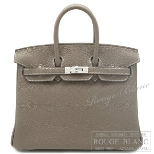 �y�G�����X/�o�[�L��25/�o�[�L��/�G�g�D�[�v/�P���[/HERMES/�V�i�z�G�����X�@�o�[�L��25�@�G�g�D�[�v�@�g�S�@�V���o�[����@�y�V�i�z HERMES Birkin25 Etoupe Togo Silver Buckle �yNEW�z