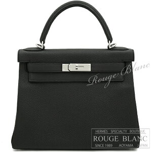 yGX/P[28/P[//ubNo[L/HERMES/VizGX@P[28@@ubN@gS@Vo[@D@yVizHERMES Kelly28 Black Togo Silver Buckle yNEWz