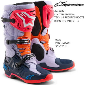 �yAlpinestars�z2010020 LIMITED EDITION TECH10 RECORDS BOOTS (9230 MULTICOLOR) �A���p�C���X�^�[�Y ����� �e�b�N10 (�}���`�J���[) �o�C�N ���K�i �I�t���[�h�u�[�c MX ���[�V���O�u�[�c
