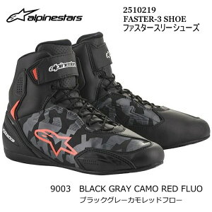 [݌Ɍ]yAlpinestarsz2510219 FASTER-3 SHOE (9003 BLACK GRAY CAMO RED FLUO) ApCX^[Y t@X^[3V[Y (ubNO[Jbht[) oCN CfBO X Xj[J[