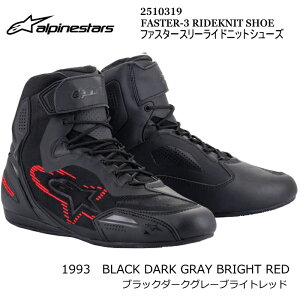 yAlpinestarsz2510319 FASTER-3 RIDEKNIT SHOE (1993 BLACK DARK GRAY BRIGHT RED) ApCX^[Y t@X^[3ChjbgV[Y (ubN_[NO[uCgbh) oCN CfBO X Xj