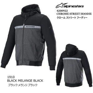 []yAlpinestarsz4200922 CHROME STREET HOODIE (1910 BLACK MELANGE BLACK) ApCX^[Y N[ Xg[g t[fB[ WPbg (ubNtWubN) oCN Ki p[J[ C
