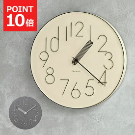 【クーポン配布中】壁掛け時計 掛け時計 おしゃれ 時計 北欧 ウォールクロック ボールク Boork 静音 音がしない スイープムーブメント レトロ リビング ダイニング 寝室 新築 一人暮らし かわいい インターフォルム 新居 白 ホワイト グレー ベージュ CL-4468