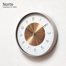 壁掛け時計 おしゃれ 時計 壁掛け 北欧 掛け時計 ノルテ Norte CL-4090 リビング ダイニング 寝室 ウォールクロック シンプル かわいい モダン 静音 音がしない 無音 静か スイープムーブメント 韓国インテリア インターフォルム