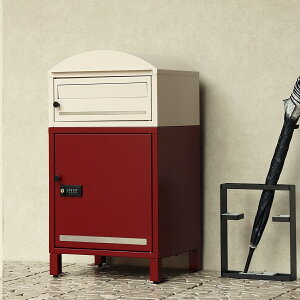 宅配ボックス 一戸建て用 ポスト 置き型 大型 大容量 ポスト付き 郵便ポスト 置き型ポスト 鍵付き ダイヤル 屋外 宅配BOX 郵便 置き配 PBX-085 PBX-086 Remo レーモ MOJYU 赤 ベージュ アイボリー 新聞