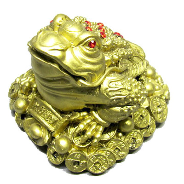 楽天市場】樹脂製 中八卦金蛙 置物（三脚蟾蜍）T356 ｜ポリ,レジン製 
