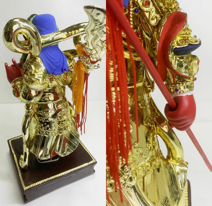 楽天市場】【楽天スーパーSALE限定50％オフ】 黄金 関羽立像22cm 