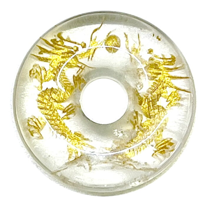 楽天市場】【置き石】ドーナツ型(ピーディスク) 30mm 水晶彫刻 金彫り  