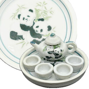 ミニチュア パンダ 茶器セット ネコポス便なら【送料無料】|ぱんだグッズ,中国,中華街,可愛い,シャンシャン,香香,赤ちゃん,雑貨 (中国玩具) ro0817