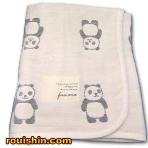 安心ベビー用品fuwaraナチュラルぱんだガーゼケット膝掛け毛布 ネコポス便なら【送料無料】 |ぱんだグッズ,中国,中華街,可愛い,シャンシャン,香香,赤ちゃん,雑貨  ネコポス便なら【送料無