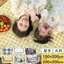 【クーポン利用で2,280円★14日終了！】レジャーシート 厚手 大判 200×200 おしゃれ 5～6人 ピクニックシート クッション 大きい 防水 アウトドア 洗える キャンプ マット 子供 レジャー コンパクト レジャーマット 6人 8人 折りたたみ ピクニックマット テントシート 海
