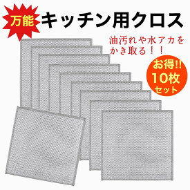 【ポイント5倍 楽天スーパーSALE 】メッシュクロス　キッチンクロス　食器洗い　金属ふきん　布巾　フキン　エコ　10枚　キッチンクロス ワイヤー雑巾 ふきん ステンレス布巾 キッチンタオル
