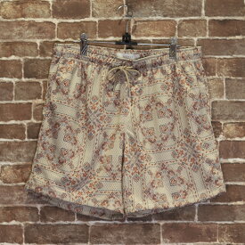 パックサン ペイズリー パンツメンズ レディース ユニセックス ショートパンツ ハーフパンツ 柄 ゴム ベージュ インポート ブランド ファッション カリフォルニア LA PacSun セレクト