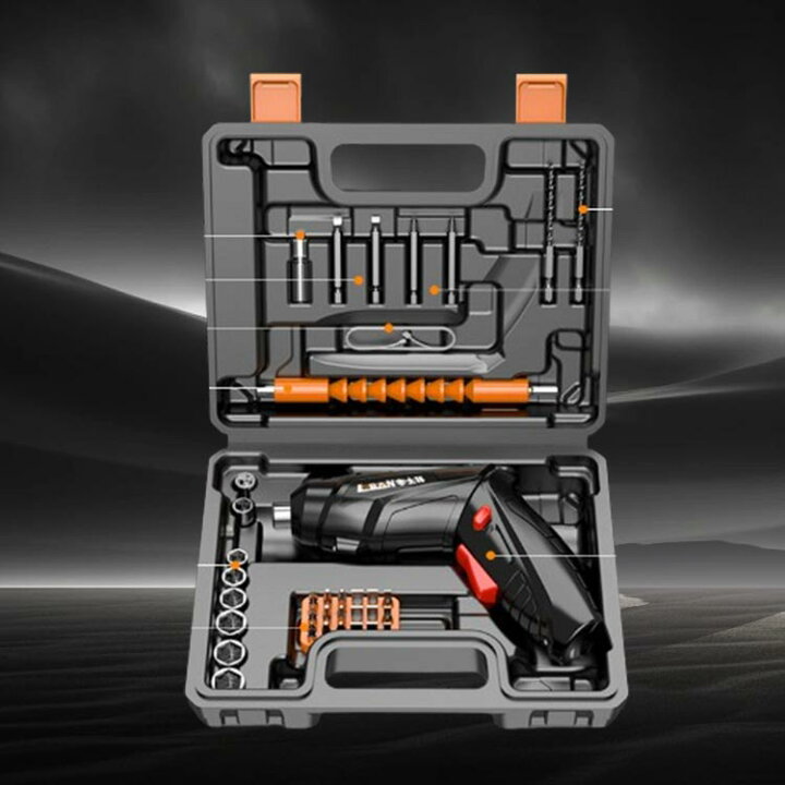 楽天市場】47点セット 電動ドライバー セット 小型 USB 充電式 収納 