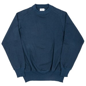 yzWORKERS([J[Y)`Cotton Saddle Shoulder Sweater, Navy`
