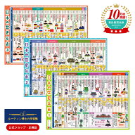 【送料無料】 日本史セット 年表 中学受験 お風呂ポスター 日本史 中学 お受験 お風呂 ポスター B3サイズ…