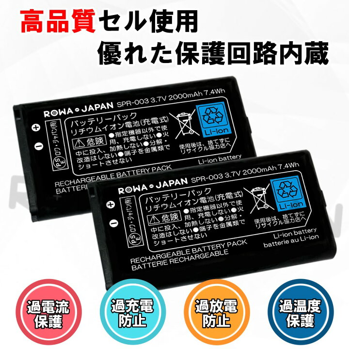 楽天市場 大容量 任天堂対応 ニンテンドー対応 New 3ds Ll対応 3ds Xl対応 Spr 003対応 互換 バッテリー Nintendo対応 ゲーム機バッテリー 工具付き ｒｏｗａ ｊａｐａｎ