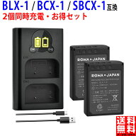 Olympus対応 BLX-1 互換 バッテリー 2個 と BCX-1 互換 USB 充電器 セット 電池ケース付き【ロワジャパン…