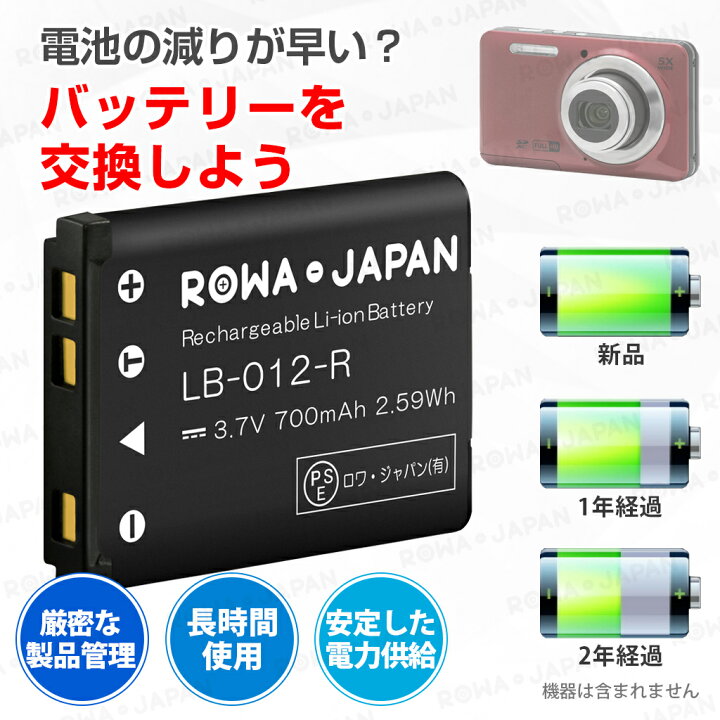 楽天市場】コダック対応 デジタルカメラ PIXPRO対応 FZ55 用 LB-012 