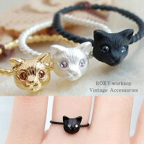 楽天市場】猫（素材（貴金属）真鍮）（指輪・リング｜レディース 