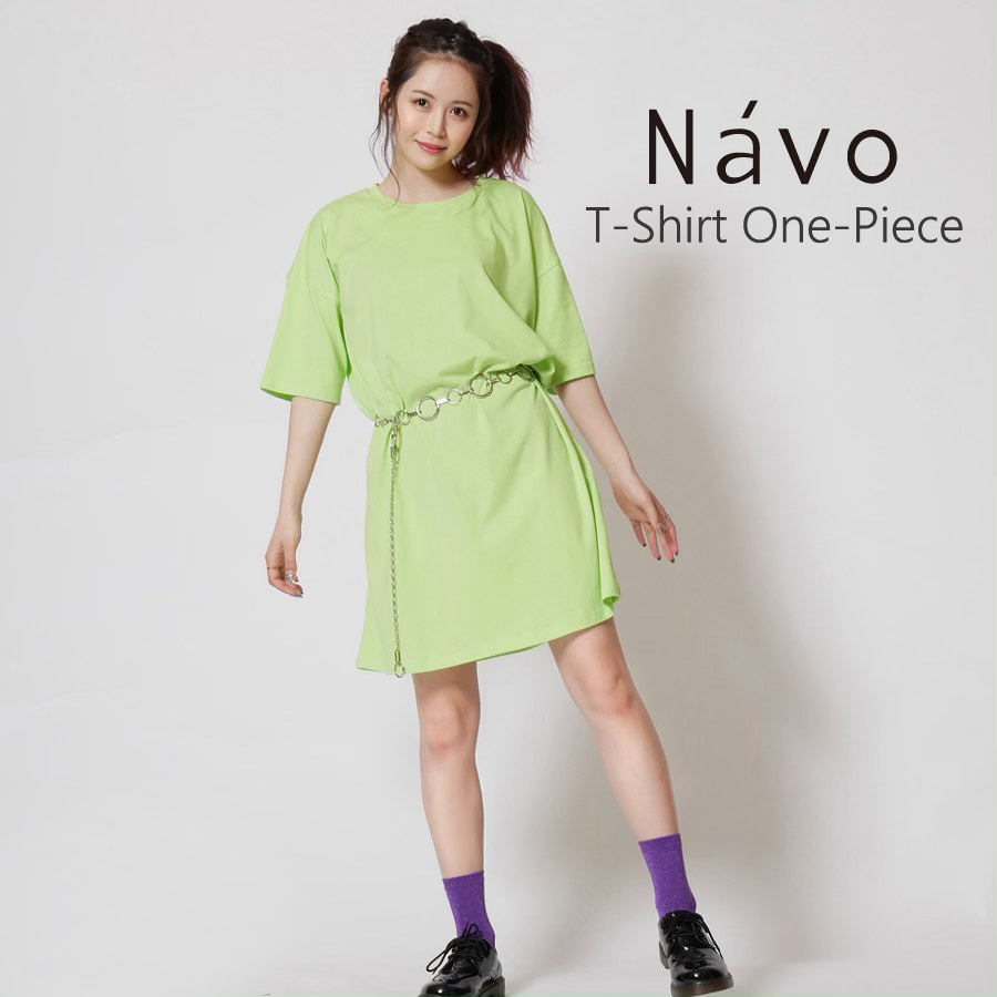 しっかりとした生地感のTシャツワンピース Navo Tシャツワンピース レディースファッション カジュアル 海外セレブ ブランド