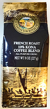 ロイヤルコナコーヒー・フレンチロースト/10%KONA粉タイプAD8oz(227g) | ロイヤルハワイアンカフェ
