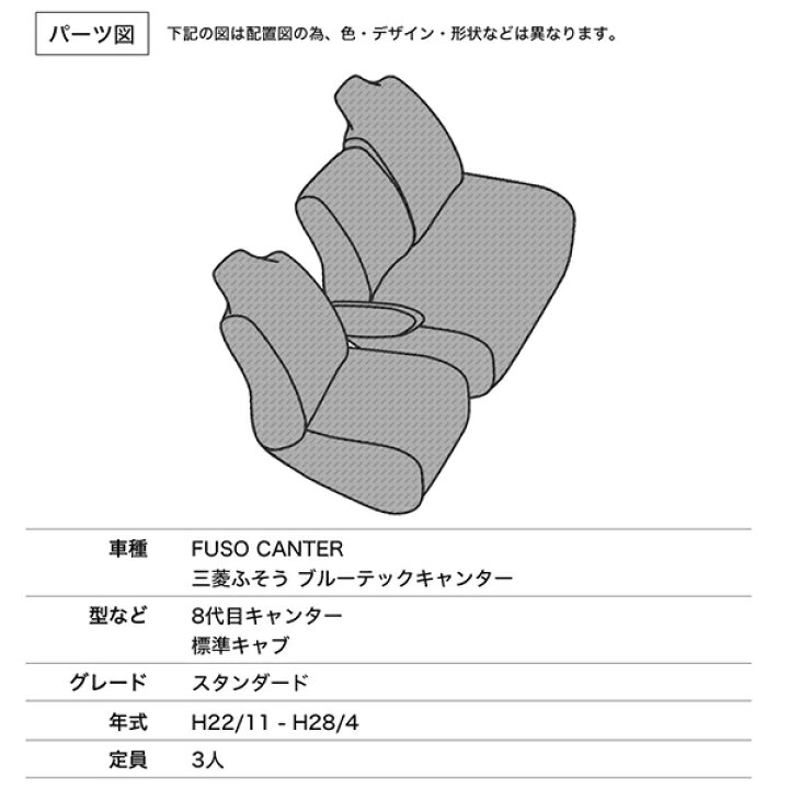楽天市場】シートカバー 三菱ふそう ブルーテックキャンター 8代目 
