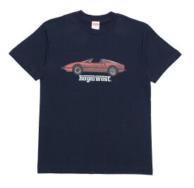 [Royalwest] ロイヤルウエスト Tシャツ 半袖 S/S Ferrari 328 GTS SHORT SLEEVE TEE CALIFORNIA フェラーリ 328 GTS メンズ ショートスリーブ（ネイビー）