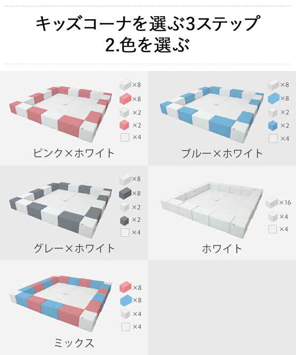 楽天市場】キッズブロック Bセット 230×230cm | キッズコーナー 