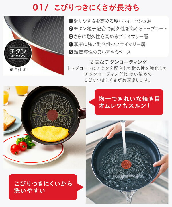 楽天市場】T-fal インジニオ・ネオ パプリカレッド セット3 L15193 