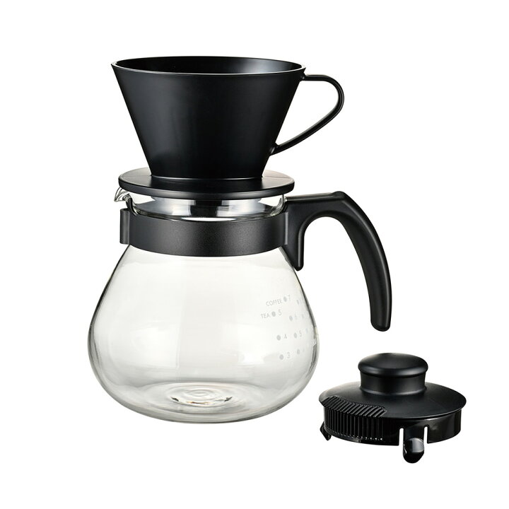 楽天市場】HARIO テコ ドリッパーセット ブラック 1000ml TCDN-100-B 