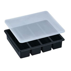 製氷皿 製氷器 四角の氷 製氷機 シリコン製 氷つくる容器 ゼリー飲料 果物 透明氷 ロックアイス ビール 四角氷 小型製氷機 家庭用 四隅型 氷つくる容器 冷凍 キッチン用品 グレー 4穴