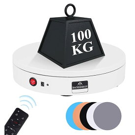 電動回転台 ターンテーブル ?影用回転台 360°回転 30cm100kg 知能ターンテーブル 遠隔操作 スムーズに回転 回転のスピード/方向/角度調整可能 静かな 展示用 110V (白い)