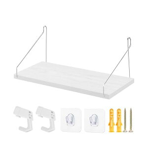 ウォールシェルフ 壁 棚 賃貸 壁掛け棚 飾り棚 壁を傷つけない diy 棚 壁 棚 穴あけない ウォールラック(30cm,ホワイト)