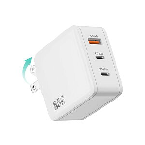 USB[d 65W GaN Type C }[d [d PDΉ USB-C×2 & USB A 3|[gGaN(KE) ܂肽ݎvO PSEZpK iPhone/Android/iPad/MacBook/m[gp\R