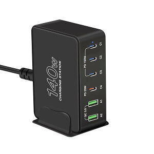 PD[d USB[d v140W type-c}[dyPD 3.0APPSAQC4+Ή/6䓯[d/P|[g100WzUSB-C*4&USB-A*2 X}z PSEF؍ς Macbook Pro/iPhone 15/14/Galaxy